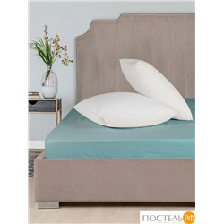 Dome ЛОРЕНО зел Простыня на резинке 160х200+25 (см), 1пр., хл/сат