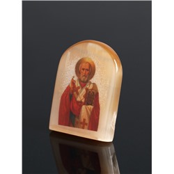 Икона настольная «Николай Чудотворец», 6×5 см, селенит