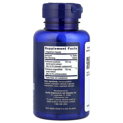Life Extension, Эхинацея, 60 вегетарианских капсул