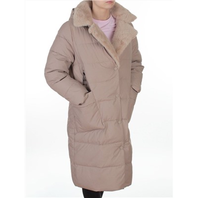 8806 BEIGE Пальто зимнее женское (200 гр. холлофайбер)