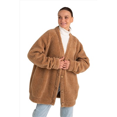 Кардиган ДЛИННЫЙ ТЕДДИ цвет Кемел