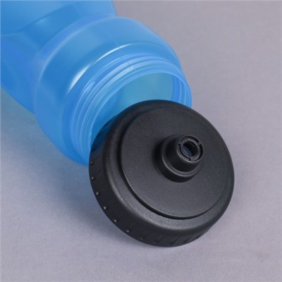 Бутылка для воды ZEON WB105 для активных видов спорта, пищевой hi-quality LDPE, 750ML цвет BLUE/уп100