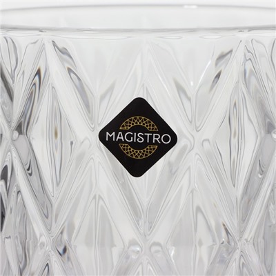 Стаканы Magistro «Богема. Ромбы», 310 мл, 8.3×7.7×9 см, набор 6 шт., стекло, прозрачные