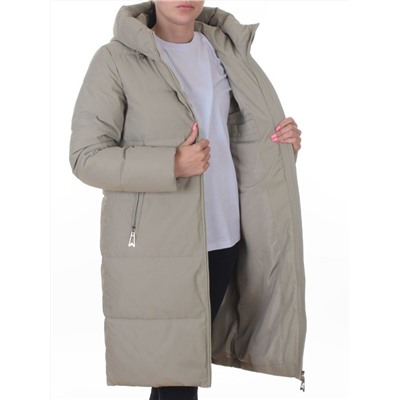 235 LT. GREEN (OLIVE) Пальто зимнее женское (200 гр. холлофайбер)