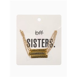 Кулоны парные на цепочке «Три сестры», 45 см, цвет золото