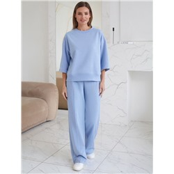 Свитшот свободный из петельчатого футера двухнитки с эластаном