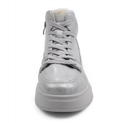 01-A324-6B GRAY/LT. BLUE Ботинки демисезонные женские (натуральная кожа)