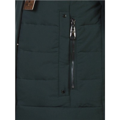 M-1820 DK. GREEN Пальто зимнее женское (холлофайбер)