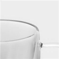 Кружка с двойными стенками Magistro «Дуо», 200 мл, 12×8.5×7.5, стекло