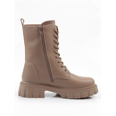 04-PAX33-2Z DK. BEIGE Ботинки зимние женские (натуральная кожа, 100% шерсть)