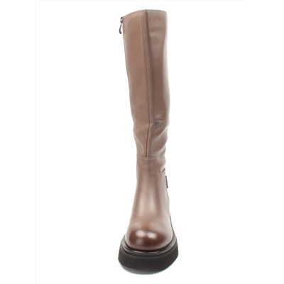 02-FG678-2BM BROWN Сапоги зимние женские (натуральная кожа, натуральный мех (еврозима))