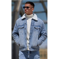 Куртка джинс утепл F021-1370-01W l.blue