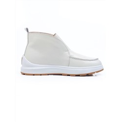 01-5280-2 WHITE Ботинки демисезонные женские (натуральная кожа, байка)