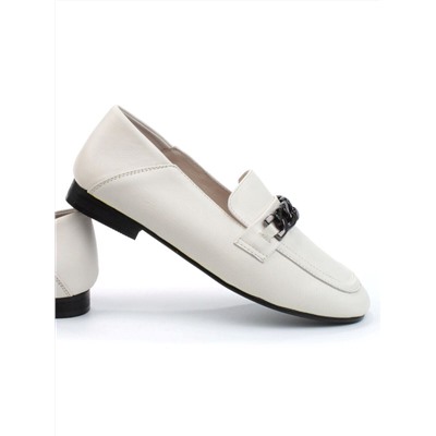 03-DCO117-2 BEIGE Лоферы женские (натуральная кожа)