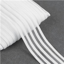 Резинка декоративная с прозрачными вставками, 29 мм, 10±1 м, белая