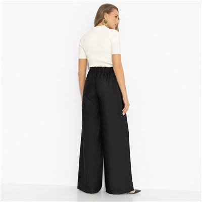 Брюки с деликатным блеском, Минимализм с акцентами (чёрные)