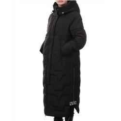 H268 BLACK Пальто зимнее женское (170 гр. холлофайбер)