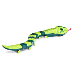 Интерактивная игрушка «Животное.Змея», световые эффекты, работает от батареек, 11 деталей, цвет зелёный