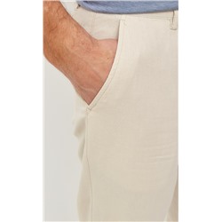 Брюки льняные мужские P111-0852 светло-бежевые