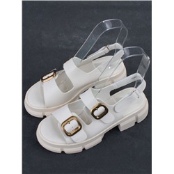 08-PEAG61-1 LT. BEIGE Босоножки женские (натуральная кожа)