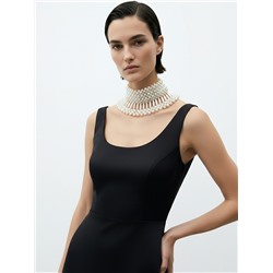 Колье-чокер жемчуг «Богема», d=8, 10, 12, белое