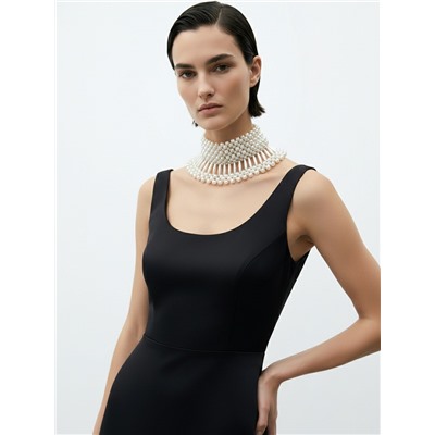 Колье-чокер жемчуг «Богема», d=8, 10, 12, белое