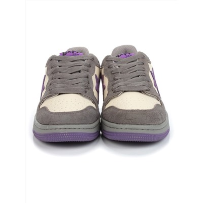 05-717-13 DARKGRAY/PURPLE Кроссовки женские (натуральная замша, натуральная кожа)