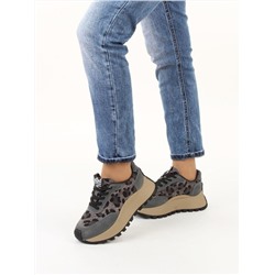 04-PDH362-2 GRAY Кроссовки демисезонные женские (натуральная замша, натуральная кожа)