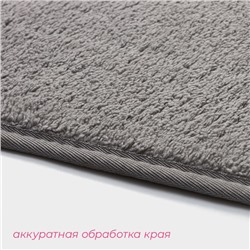Коврик для дома Доляна «Софт», 50×80 см, серый