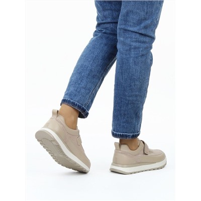 03-A238-6 BEIGE Кроссовки женские (натуральная кожа)