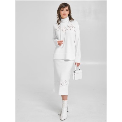 Свитер вязаный с ажурным рисунком