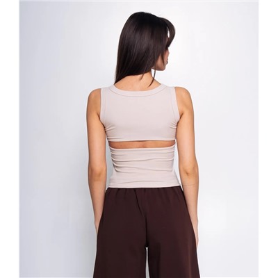 Топ #КТ173 (1), светло-бежевый