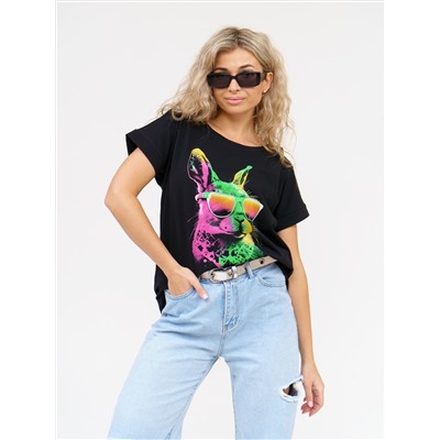 911 Футболка "Черный/заяц"