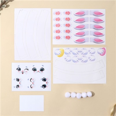 Набор для украшения яиц на подложке «Зайки» на пасху, 13×10 см