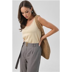 Топ вязаный без рукавов