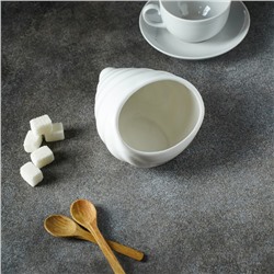 Сахарница Magistro «Ракушка», 330 мл, фарфор, белая