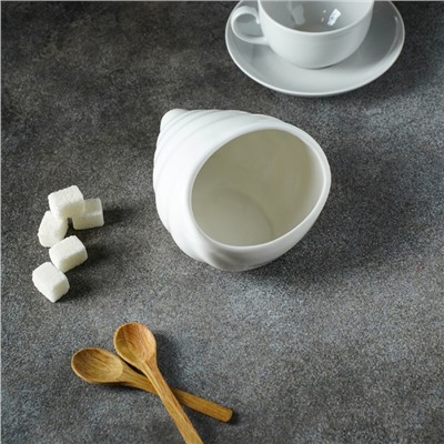 Сахарница Magistro «Ракушка», 330 мл, фарфор, белая