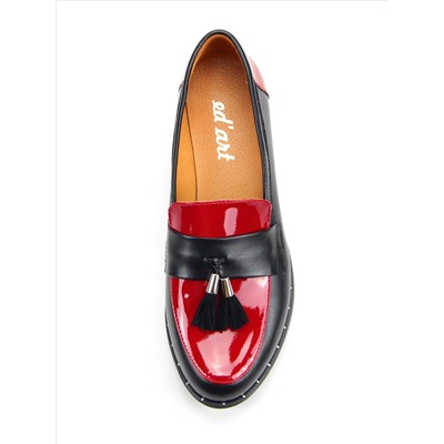 Лоферы ED'ART 117.madonna'9g.black+red R