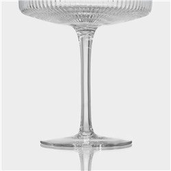 Бокал для шампанского Magistro «Орион», 300 мл, 10.5×14 см, стекло, с золотой отводкой, прозрачный