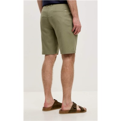 Шорты лен F111-0960-1 olive