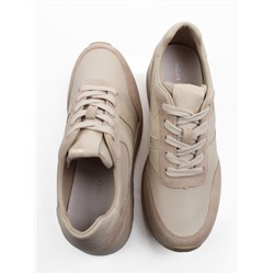 03-A1003-5 BEIGE Кроссовки женские (натуральная кожа, натуральная замша)