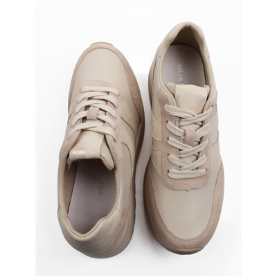 03-A1003-5 BEIGE Кроссовки женские (натуральная кожа, натуральная замша)