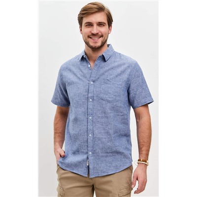 Рубашка к/р лен F111-0450 jeans