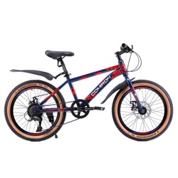 Велосипед 20" рама 12" 7sp COMIRON REBEL ригид сине-красный