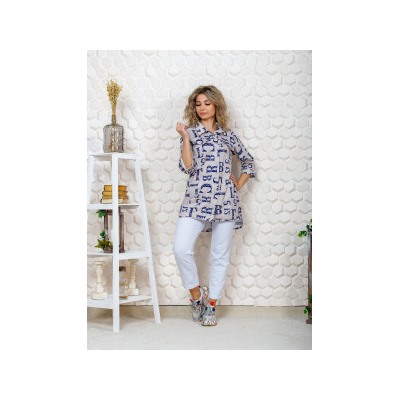 445 Туника "Буквы на песочном"
