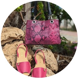 AB. Zapatos 320 FUXIA+PELLE serpiente 1019 FUXIA АКЦИЯ