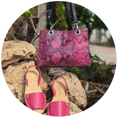 AB. Zapatos 320 FUXIA+PELLE serpiente 1019 FUXIA АКЦИЯ