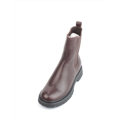 01-80158-G75-1 DK. BROWN Ботинки демисезонные женские (натуральная кожа, байка)