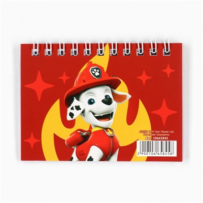 Блокнот А7, 28 л., набор 4 шт., «Щенячий патруль»