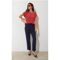 Брюки женские на резинке F312-0831 тёмно-синие